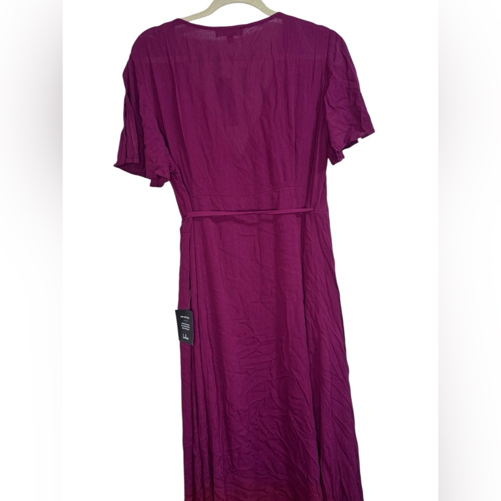 Lulus Plus Wrap Maxi Dress 2X Burgundy Wine – NWT Formal Wedding - Picture 6 of 6
